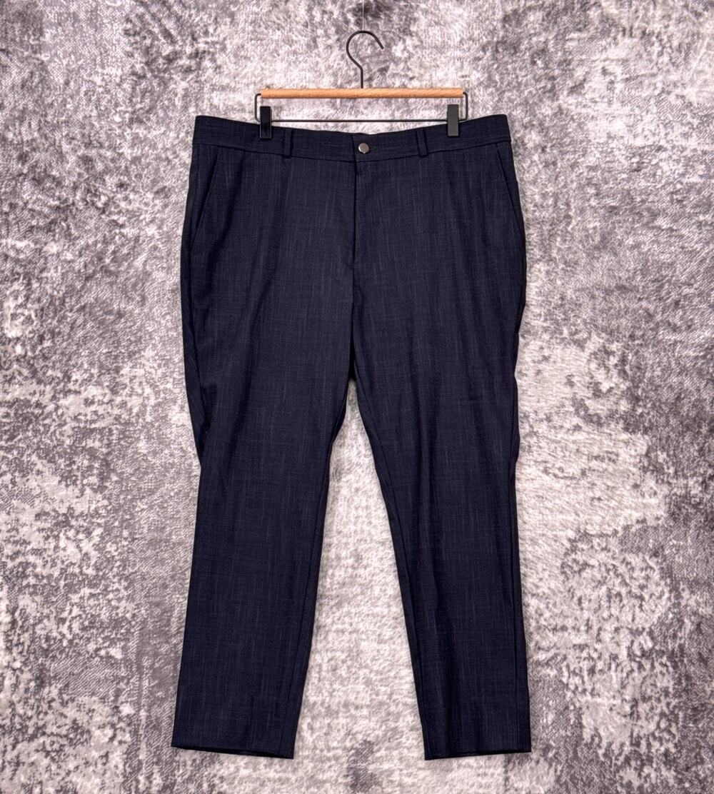 State & Liberty Pants 38 x 26 Mens Athletic Fit Stretch Suit Dress Trouser Blue